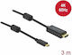 Delock Active Usb Type-c To Hdmi Dp Alt Mode 4k60hz T-t 3m Black Delock 85971