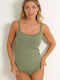 Penelope Women's T-Shirt with Spaghetti Strap Green