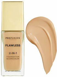 Profusion Cosmetics Flawless 2 In 1 Liquid Concealer Golden Beige 30ml