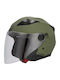 Acerbis Firstway 2.0 Verde Militar Casca Moto Jet ECE 22.06 1350gr cu Sunvisor