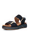 Women's Flat Sandals in Black Color