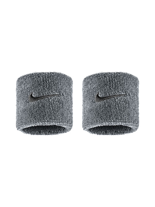 Nike Swoosh Athletic Wristbands Gray