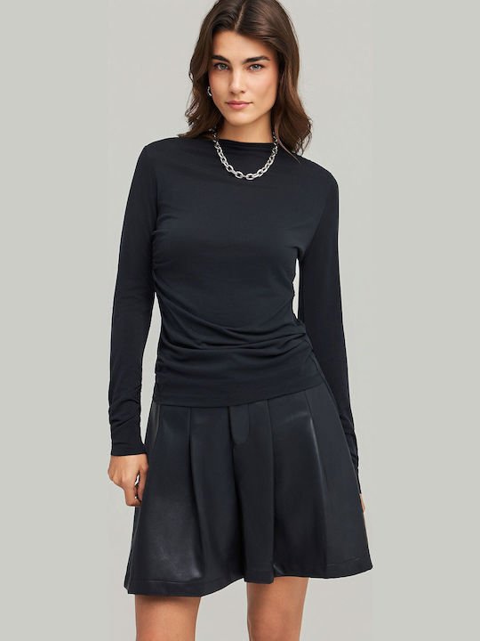 Funky Buddha Damen Bluse Schwarz