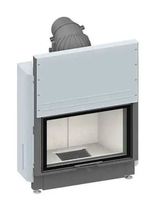 Camina Schmid Lina 73h 51cm Ενεργειακό Τζάκι Ξύλου Ίσιο με Ανοιγόμενη Πόρτα Chamotte, Anthracite