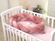 Amy Crib Bumpers Braided Inside Pink 21x180cm