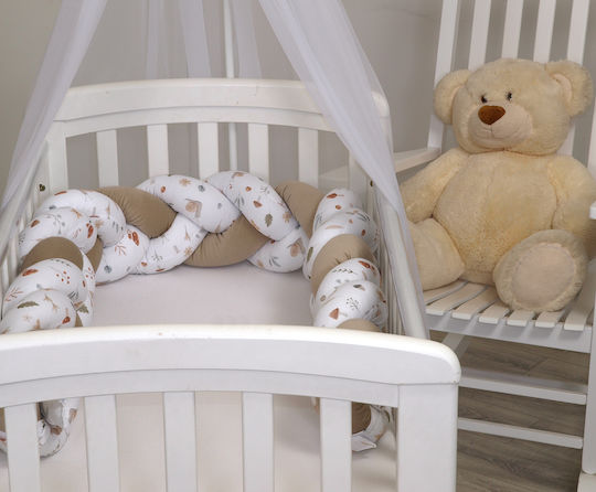 Amy Crib Bumpers Braided Inside Beige 21x180cm