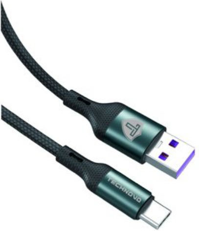 Technovo USB 2.0 Kabel USB-C männlich - USB-A Schwarz 1m