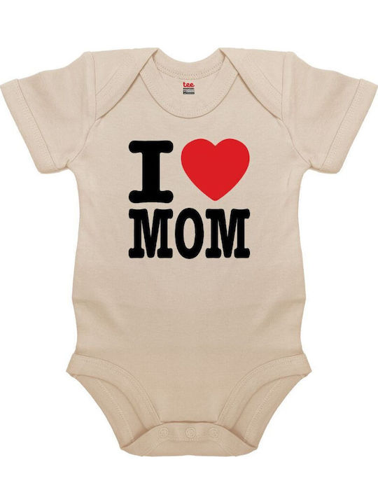 Koupakoupa I Love Mom Short-Sleeved Natural (ecru)