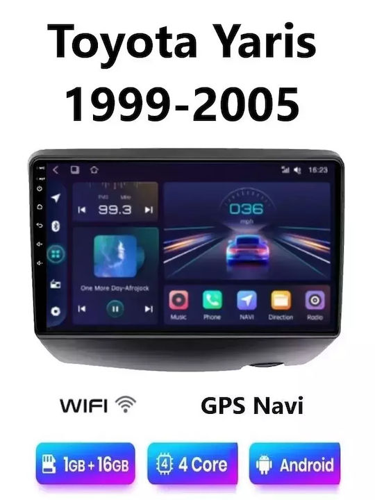 Sistem Audio Auto pentru Toyota Yaris 1999-2005 (Bluetooth/USB/WiFi/GPS/Apple-Carplay/Android-Auto) cu Ecran Tactil 9"
