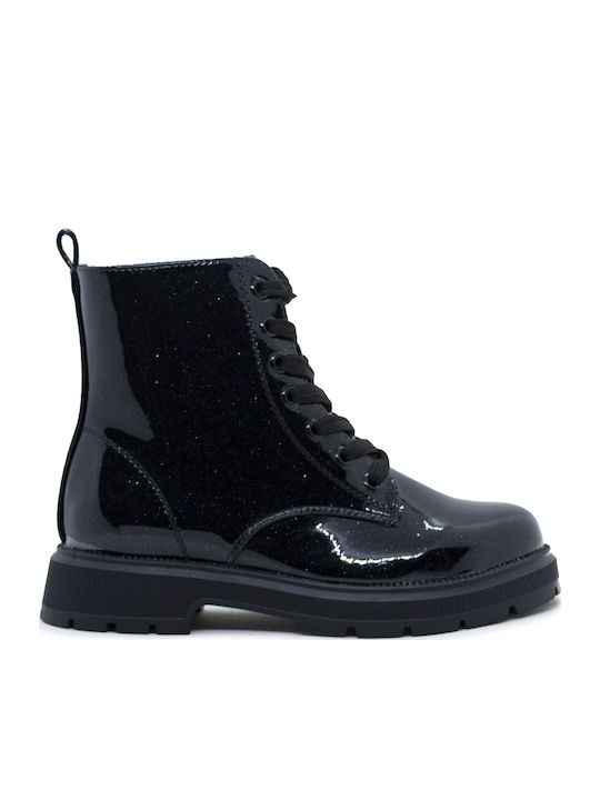 Adam's Shoes Kinderstiefel aus Lackleder Schwarz