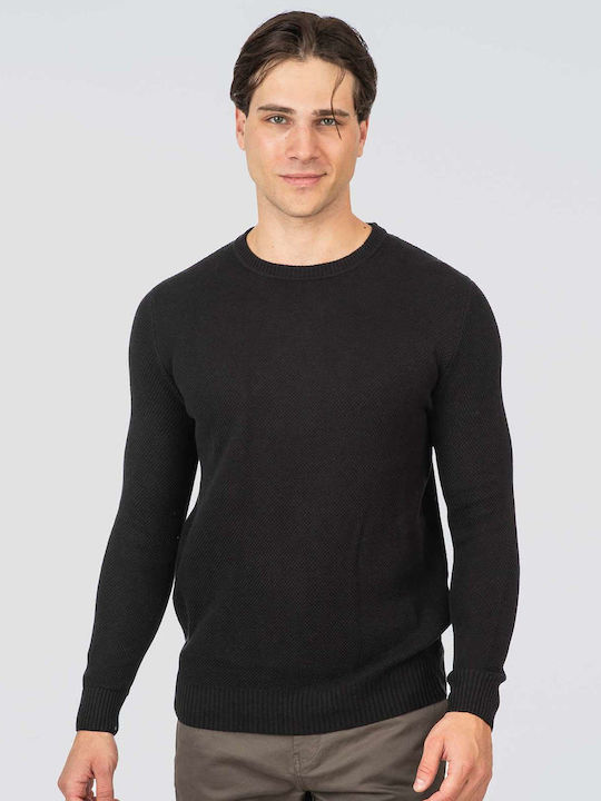 Rebase Πουλόβερ Μακρυμάνικο Pure Black