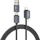 Lito Магнитен USB към Lightning / Type-C Кабел 5Спецификация Черен