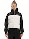 Women's Puffer Jacket Waterproof for Winter Clay Grey/black