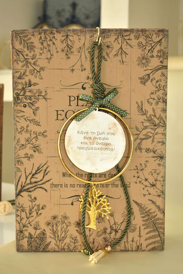 LiebeQueen Handmade Tabletop Lucky Charm Little Tree Green made of Metal 1pcs