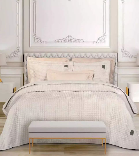 Greenwich Polo Club 4429 Coverlet Queen Size Microfiber Ivory 240x250cm