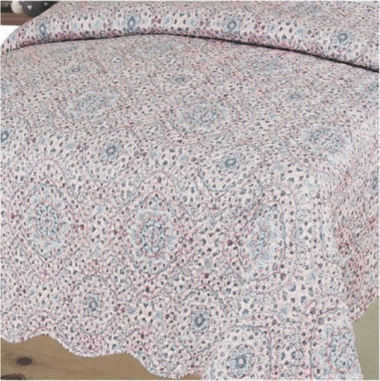 Tagesdecken Einzel Grau Rosa 160x230cm
