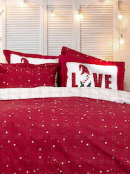 Nima Set Single 160x240 Everlove Red, Ecru