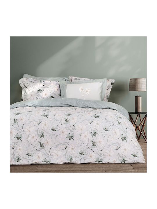 Nima Duvet Cover Set Cotton Single with Pillowcase 160x240 Celeste Celeste