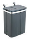 Wenko Metallic Bathroom Basket 12lt Gray