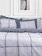 Nima Whilow Pillowcase Set Oxford Blue, Grey 52x72cm.