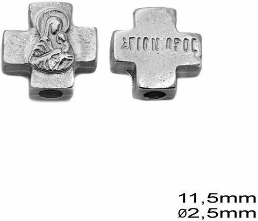 Perlen Kreuz "Agion Oros" 12mm 10Stück