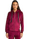 Women's Sweatshirt Jacket Hooded Sangria Burgundy