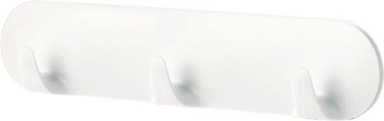 Tesa Kunststoff Wandhalterung Mit 3 Haken 4.1x20x1.8cm Tesa Kunststoff Wandhalterung Mit 3 Haken 4.1x20x1.8cm