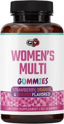 Pure Nutrition Women's Multi Gummies Мултивитамин Strawberry with Orange and Cherry 60 желирани бонбони