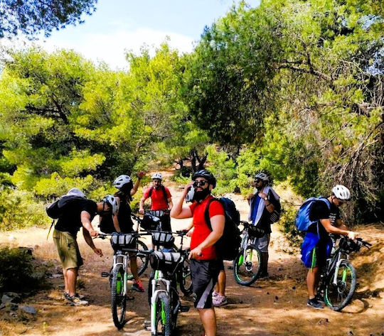 Tagesausflug E-bikes Athen Aegina Begleiter 4 Personen