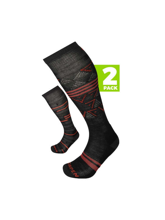 Lorpen Ski & Snowboard Socks Black 2 Pairs