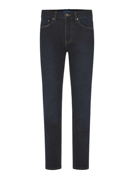 Ανδρικό Παντελόνι Τζιν με Slim Tapered Εφαρμογή Blue Black