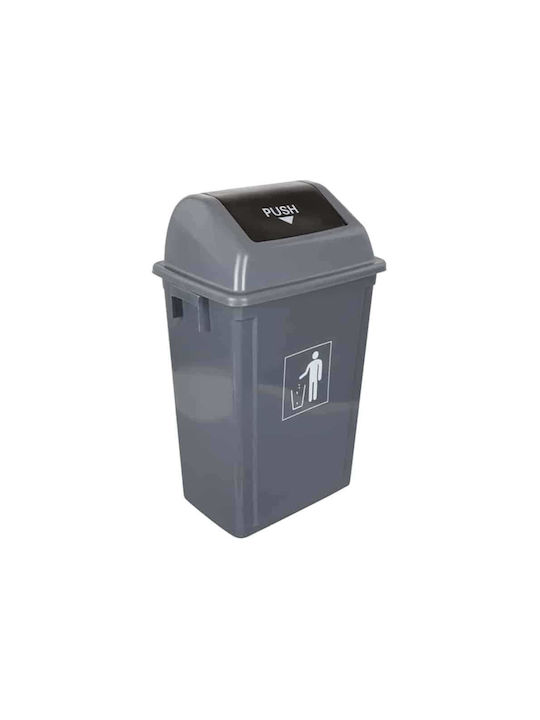 Costos Plastic Waste Bin Push Grey 20lt