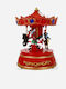 Christmas Decorative Carousel Red 19x13x13cm.