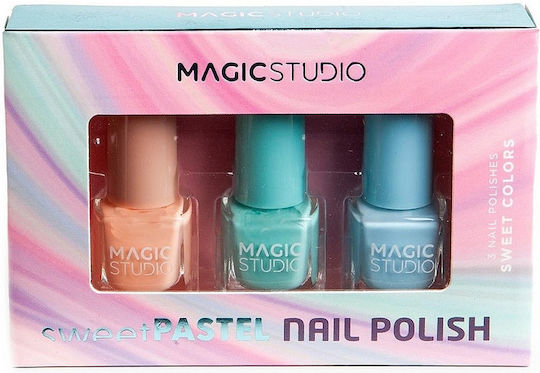 Magic Studio Set Pastel Dulce 3 Lacuri de Unghii