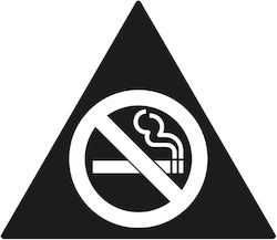 Πινακίδα Τοίχου Μαύρη No Smoking 10εκ Pg Τρίγωνη Πινακίδα Τοίχου Μαύρη No Smoking 10εκ Pg Τρίγωνη