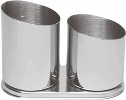 Θήκη Καλαμάκια 2 Θέσεων Inox 18/10 22-3127 Θήκη Καλαμάκια 2 Θέσεων Inox 18/10 22-3127