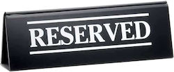 Πινακίδα “reserved” Abs Μαύρη 16×6εκ Διπλής Όψεως 38-649