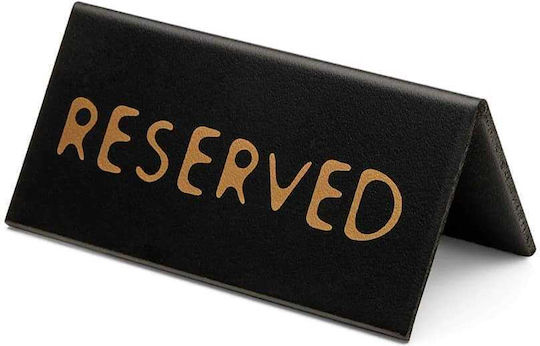 Табелка Масово Производство На Игри Reserved Черно Златно 11x6x6см 600630