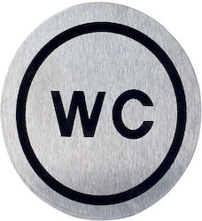 Πινακίδα Τοίχου Wc Inox 10εκ Τ-149