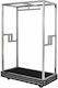 Heavy Duty Inox Luggage Transport Trolley 120x70x185cm