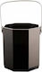 Unbreakable Black Octagonal Ice Storage Container Tritan 12×14cm 1.2lt 6006