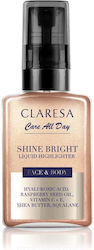 Claresa "shine Bright" Liquid Highlighter Face & Body 50ml Cl-sblh Claresa "shine Bright" Liquid Highlighter Face & Body 50ml Cl-sblh