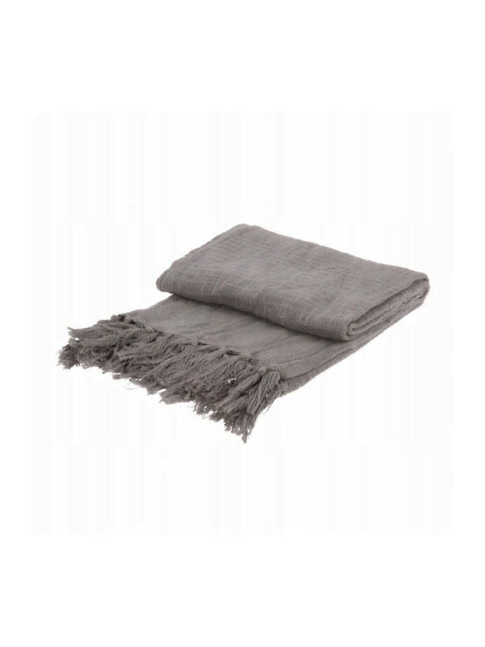 Home&Styling Collection Одеяло За Канапе С Косъм 130x170см Сиво
