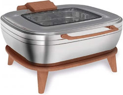 Gewerblicher Bain-Marie Inox Induktion 18/10 2/3 Holz Titan 6lt