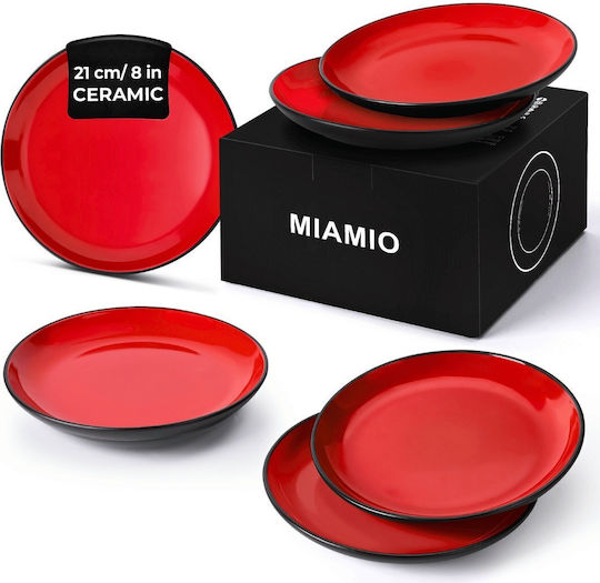Miamio Le Papillon Collection Roșu Ceramică Set de Vase 6buc Miamio Le Papillon Collection Roșu Ceramică Set de Vase 6buc