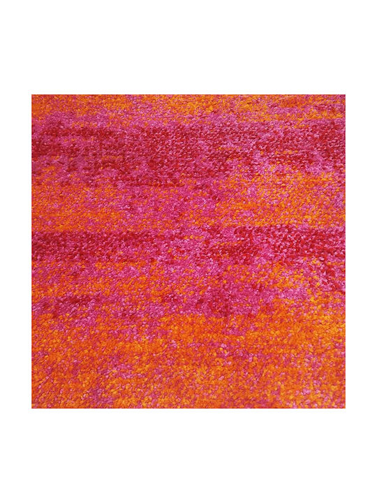Decostar Rechteckiger Fuchsie-Orange Wohnzimmer Teppich