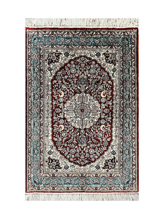 Koulis Family Χειροποίητο Χαλί Ορθογώνιο Μεταξένιο 62x92cm