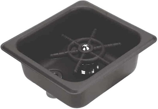 Rinser Χωνευτό Μαύρο 1/6 Inox 18/10 16.2x17.6x7εκ 24-1224