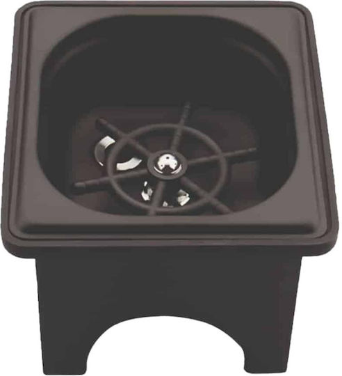 Rinser Χωνευτό Μαύρο 1/6 Βάση Inox 18/10 16.2x17.6x12εκ 24-1215
