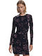 Mini Dress Evening Velvet Blue